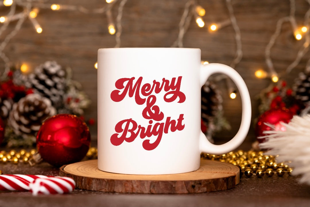 Merry & Bright Christmas Wholesale Iced Coffee Tumbler