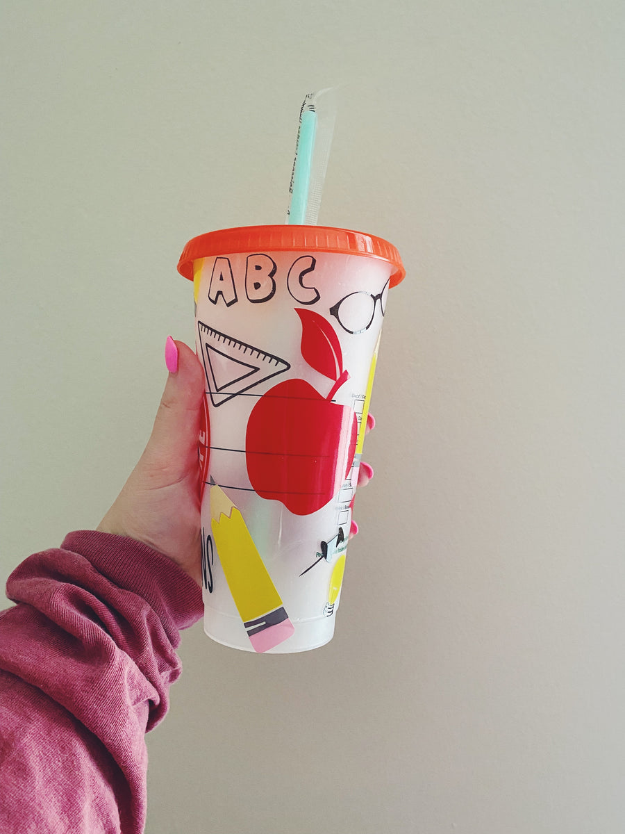 Custom Teacher Starbucks Cup – Allana's Custom Creations