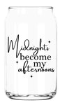 Midnights- - Taylor Swift beer can glass w/ bamboo lid & glass straw