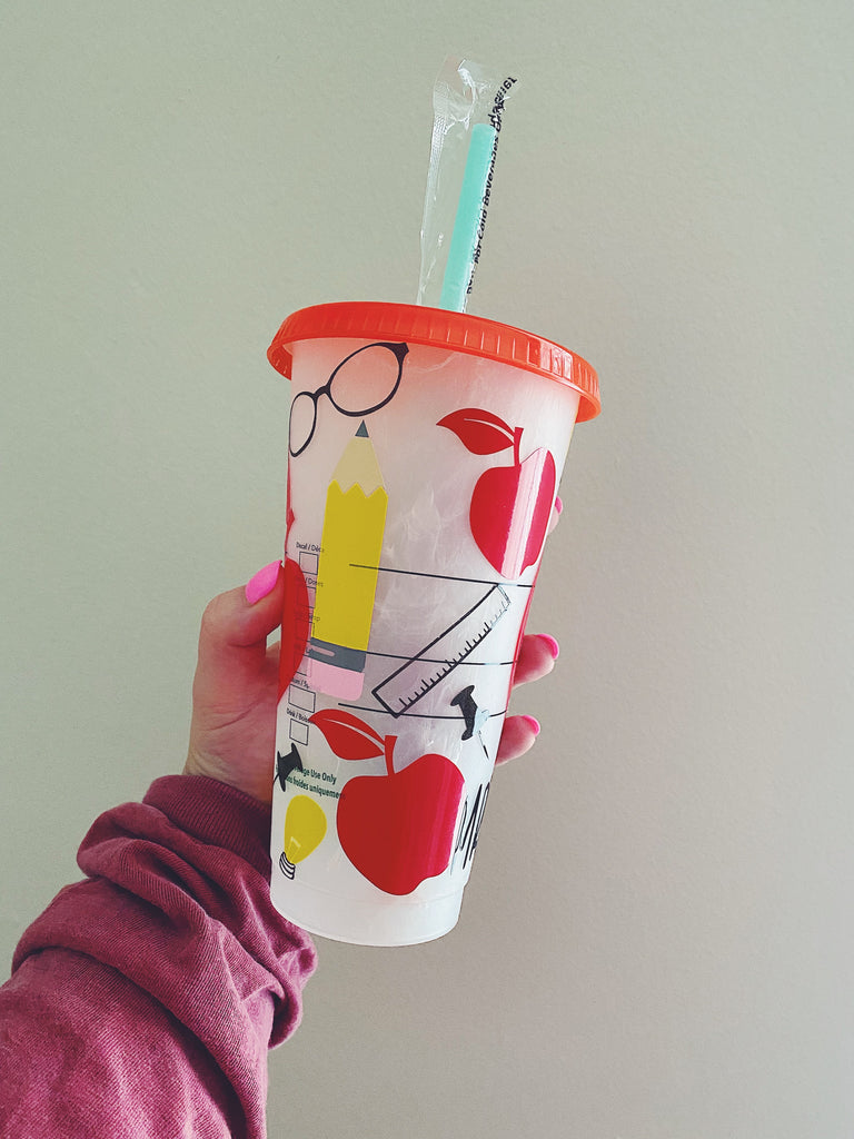 Custom Teacher Starbucks Cup – Allana's Custom Creations